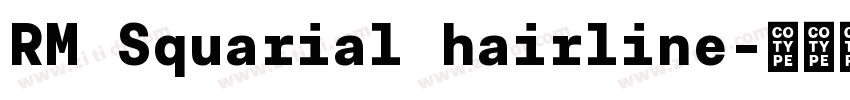 RM Squarial hairline字体转换